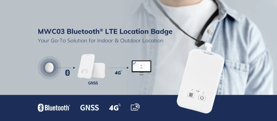 Minew stellt auf dem MWC03 den Bluetooth LTE Location Badge vor